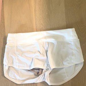 LuluLemon White Athletic Shorts